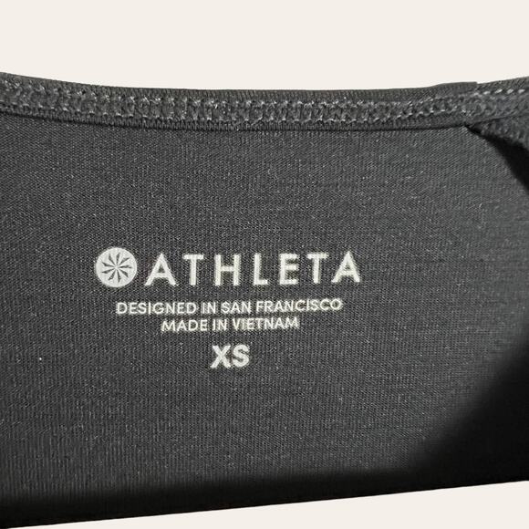 Athleta Pacifica Wrap Front Quarter Zip Black Tee Size XS - Picture 6 of 7